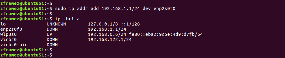 configuring IP address in linux