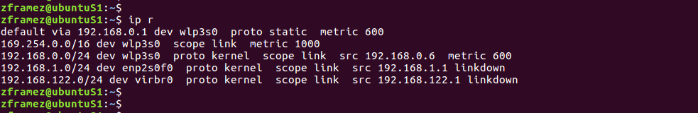 linux command to check routing table