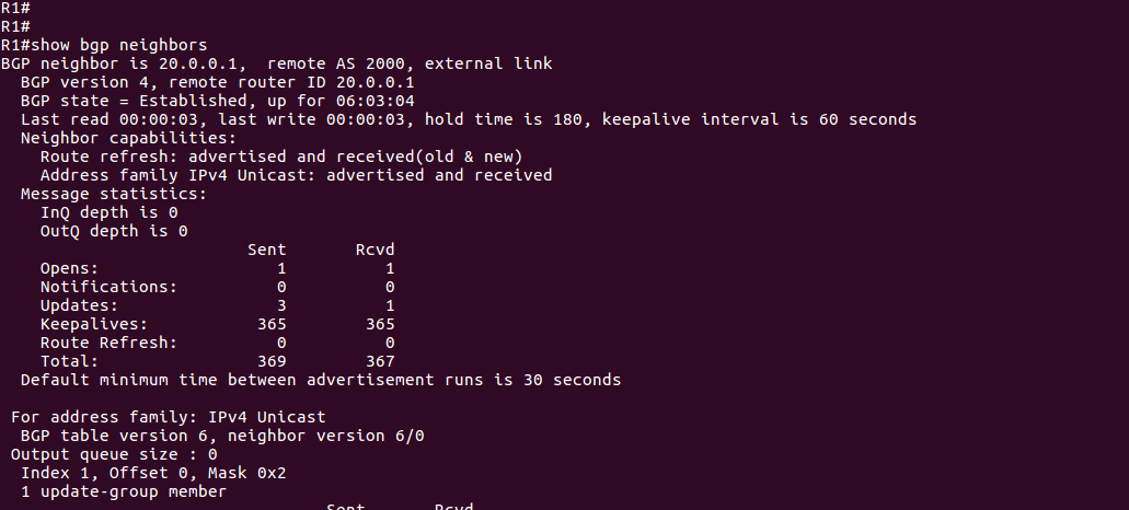 show ip bgp neighbors